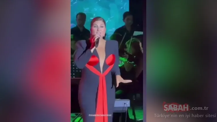 Sibel Can’ın elbisesi sosyal medyada gündem oldu: Hediye paketi gibi!