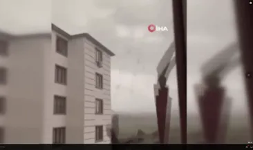 Bingöl’deki fırtınada çatıdan kopan parça çocuğun üzerine düştü: O anlar kamerada! #bingol