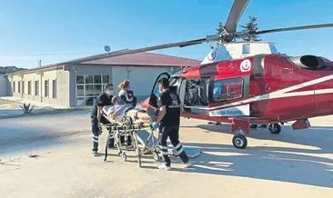 Helikopter ambulans İstanbul’a uçtu