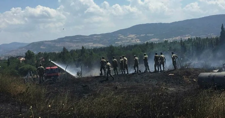 Çanakkale’de jandarma eğitim alanında yangın