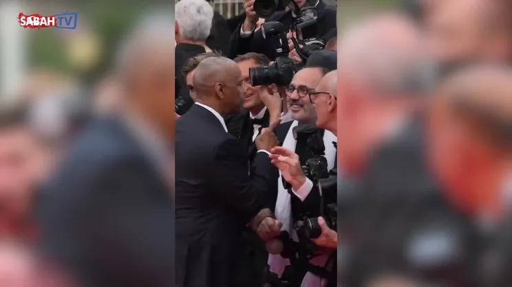 Denzel Washington'da Cannes'da olay hareket | Video