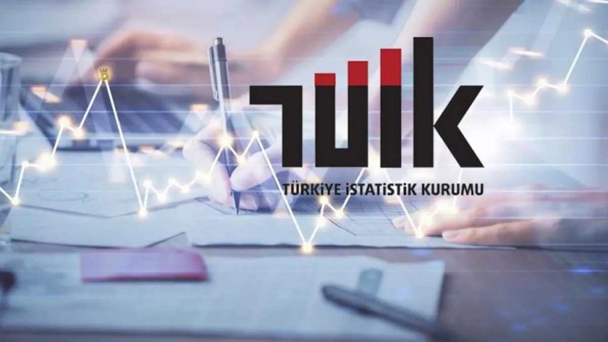 Türkiye İstatistik Kurumu (TÜİK) logosu ve ekonomik grafikler.