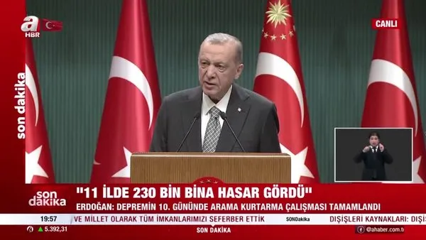 Son Dakika: Başkan Erdoğan, Kabine Toplantısı sonrası açıkladı! Depremzedelere yeni destek: Borçlar siliniyor | Video