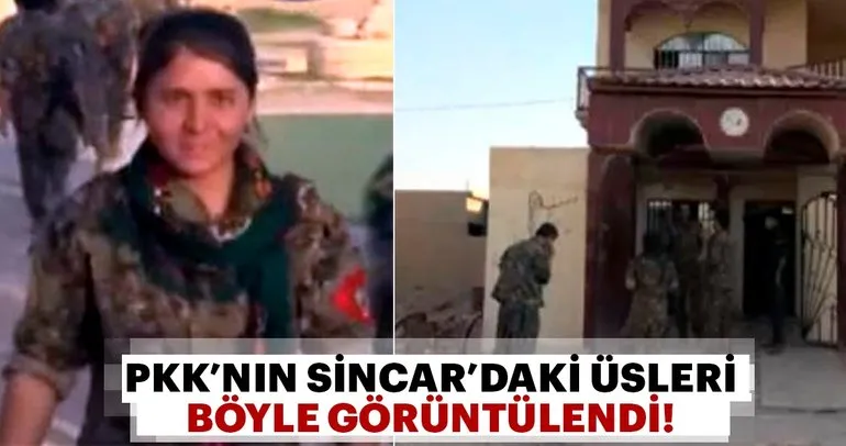 İşte PKK'nın Sincar'daki üsleri! Böyle görüntülendiler