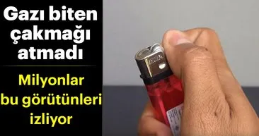 Çakmağı çöpe atmadı, içini kesip bakın ne yaptı?
