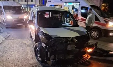 Mersin'de trafik kazası: Motosikletli 2 kişi yaralandı! #mersin