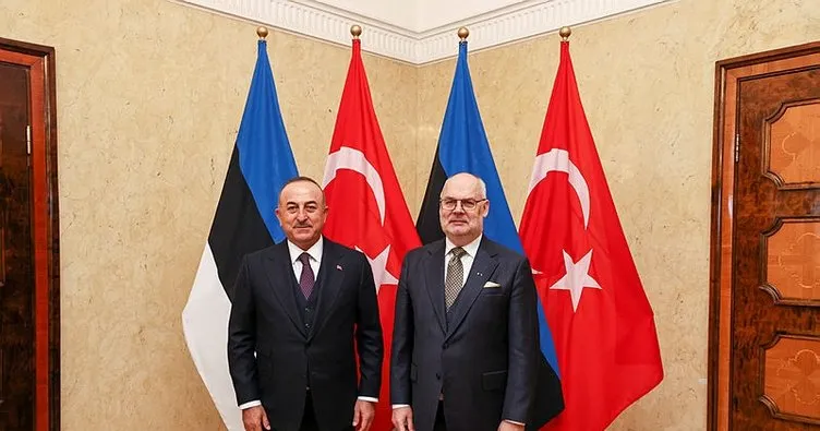 Bakan Çavuşoğlu, Estonya Cumhurbaşkanı Karis ile görüştü