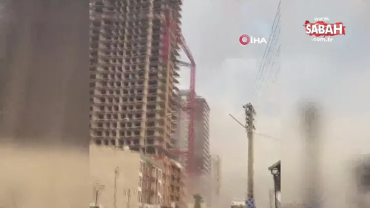 Son dakika: İzmir'de vinç devrildi! Ölü ve yaralılar var | Video