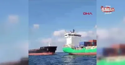 Ahırkapı açıklarında gemilerin çarpışma anı kamerada | Video
