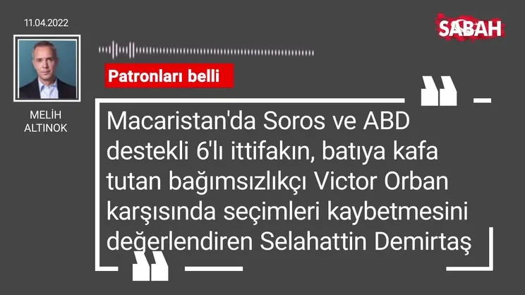 Melih Altınok | Patronları belli
