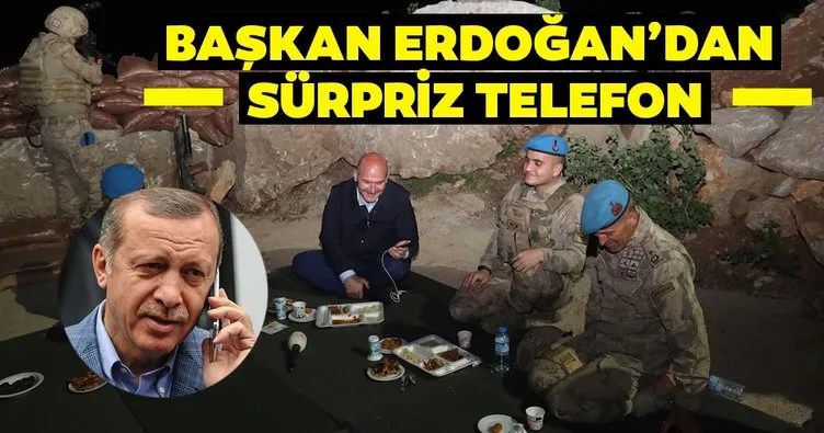 Başkan Erdoğan, Namaz Dağı üs bölgesindeki askerlerin telefonla bayramını kutladı