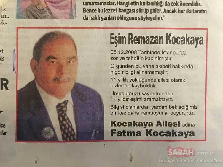 İstanbul’da 11 yıl önce kaybolduğu öne sürülen Ramazan Kocakaya’yı arayan ailesi, 100 bin dolar ödül vereceğini açıkladı