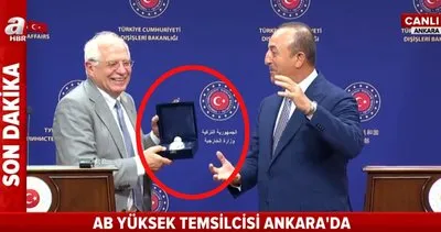 Son dakika: Dışişleri Bakanı Mevlüt Çavuşoğlu’dan AB Temsicisi Josep Borrell’e sürpriz hediye | Video