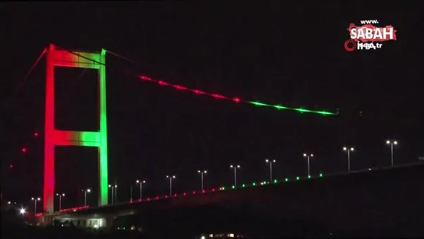 FSM ve Yavuz Sultan Selim Köprüsü Afganistan bayrağı renklerine büründü