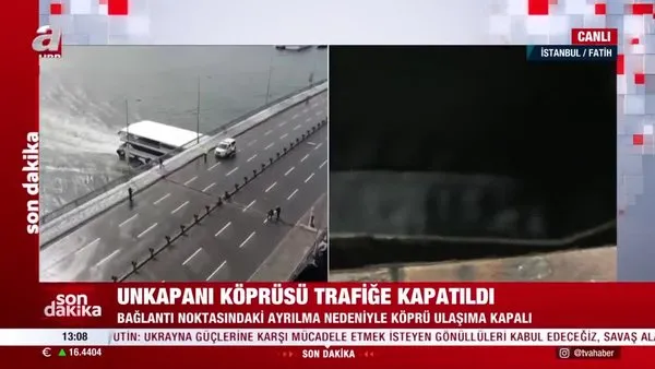 SON DAKİKA! Unkapanı Köprüsü, bağlantı noktasının açılması nedeniyle trafiğe kapatıldı | Video