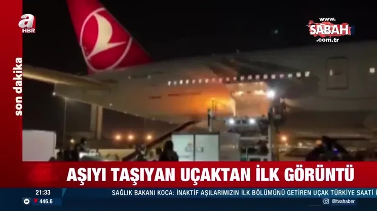 Koronavirüs aşıları yola çıktı! İşte aşıyı taşıyan uçaktan ilk görüntüler | Video