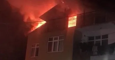 3 katlı binada korkutan yangın