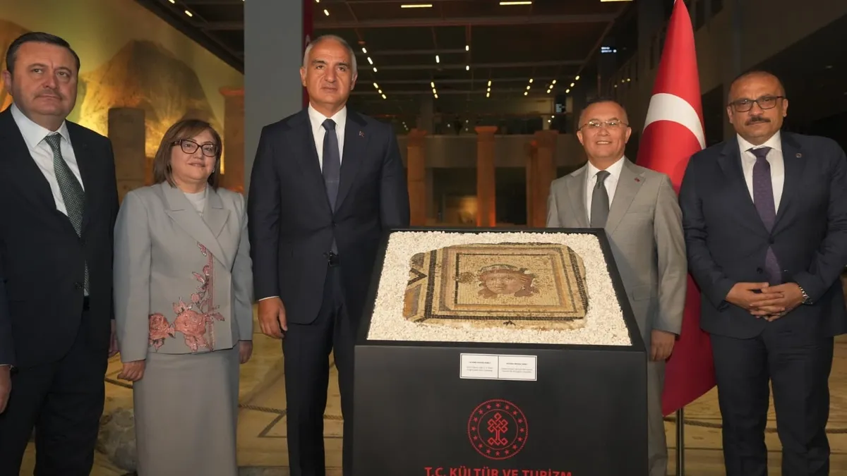 ABD'den iade edilen Zeugma mozaik paneli, Gaziantep'teki Zeugma Mozaik Müzesi'nde sergileniyor.