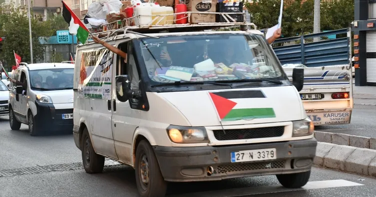 Siverek’te Sumud Filosuna destek konvoyu