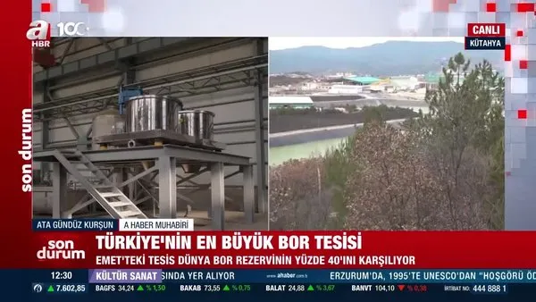 Türkiye'nin en büyük bor tesisi A Haber'de | Video
