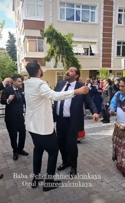 Mehmet Yalçınkaya’nın mutlu günü! Oğlunu evlendiren Mehmet Şef, köçeklerle göbek attı!