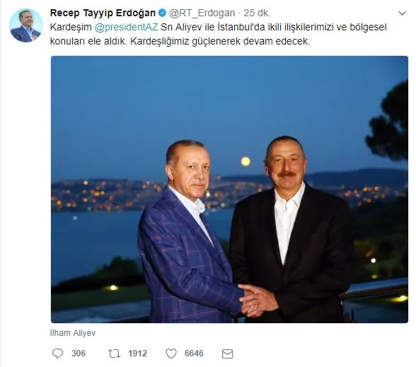 Erdoğan, Azerbaycan Cumhurbaşkanı Aliyev ile görüştü - 2