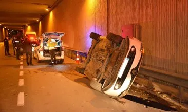 Beşiktaş’ta alkollü sürücünün kullandığı otomobil yan yattı: 1 yaralı