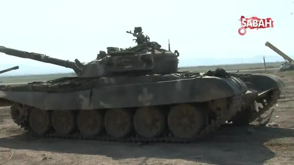 Son dakika! İşte Azerbaycan'ın Ermenistan güçlerinden ele geçirdiği en son tanklar... | Video