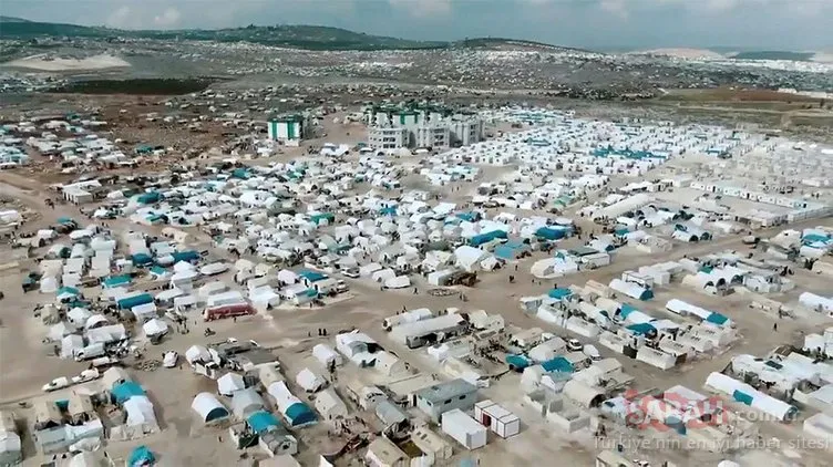 SON DAKİKA! MSB sınırdaki çadırların havadan görüntüsünü paylaştı