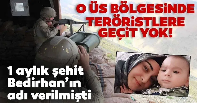 Şehit Bedirhan bebeğin adının verildiği üste teröristlere geçit verilmiyor!