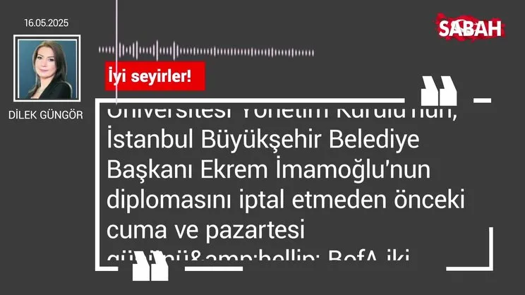 Dilek Güngör | İyi seyirler!