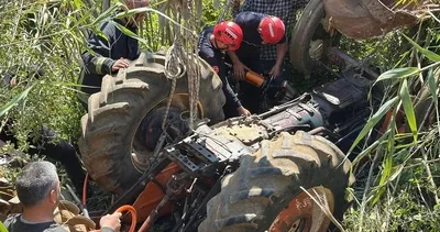Emekli polis bahçede çalışırken devrilen traktörünün altında kalıp öldü #antalya