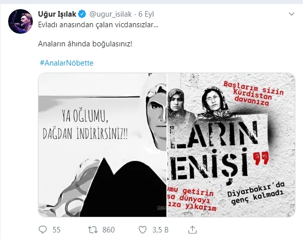 Evlatları için oturma eylemi yapan annelere sanatçılardan destek
