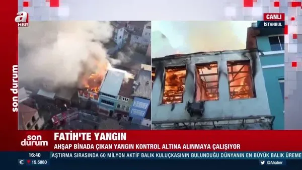 SON DAKİKA: İstanbul Fatih'te yangın! Olay yerinden ilk görüntüler CANLI YAYIN