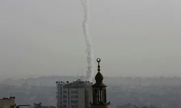 İşgalci İsrail’in hava saldırılarına Filistin Direniş Örgütünden roketlerle karşılık veriliyor