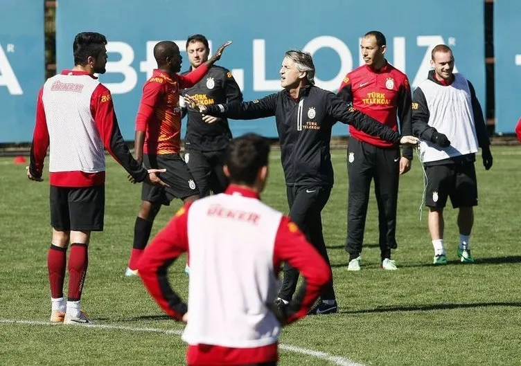 Galatasaray antrenmanında gerginlik