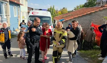 Kütahya'da kahraman anne: Çocuklarını yangından böyle kurtardı! #kutahya