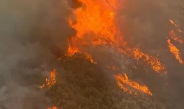 Hatay’da orman yangını yerleşim yerlerini tehdit ediyor