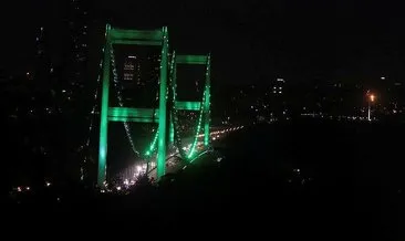 İstanbul’da köprüler yeşile büründü