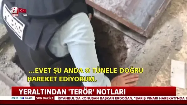 Tel Abyat'ta PKK/YPG'li teröristlerin tünellerinin içine böyle girildi...