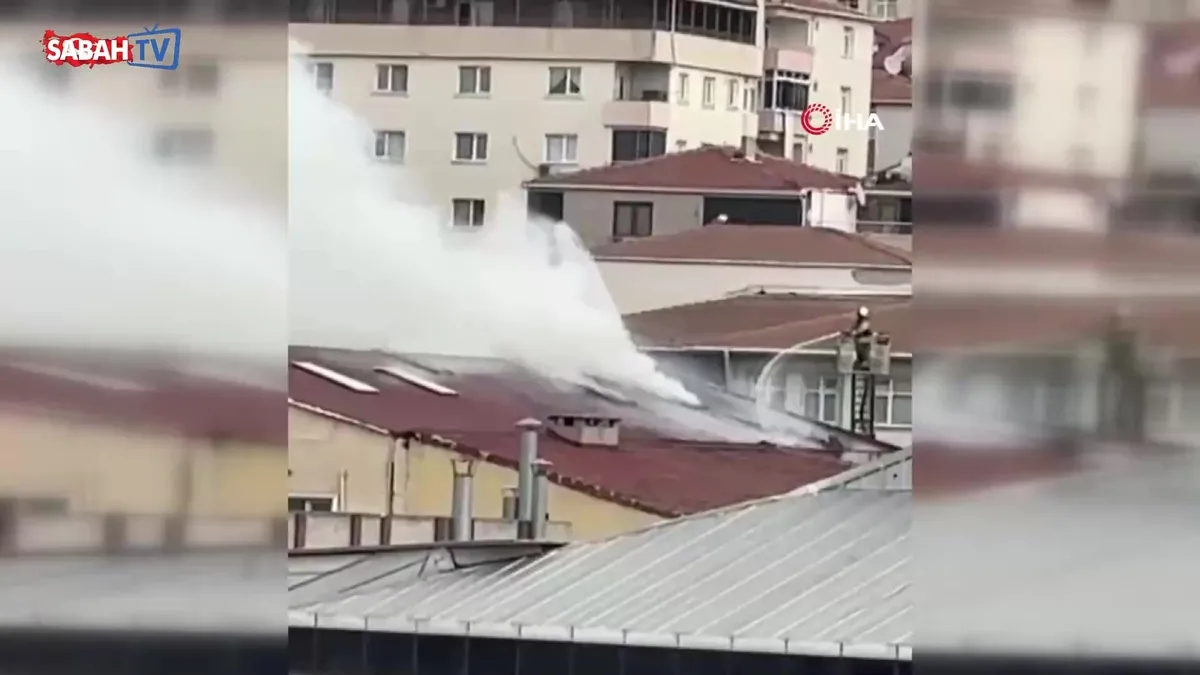 Güngören’de tekstil fabrikası alev alev yandı | Video videosunu izle Güngören’de tekstil fabrikası alev alev yandı | Video videosunu izle