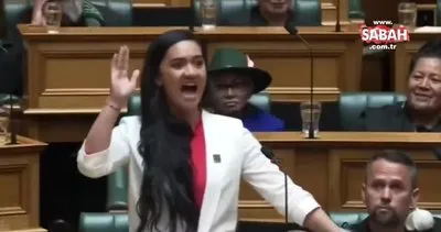 Hana-Rawhiti Maipi-Clark, ilk meclis konuşmasında Haka dansı yaptı | Video