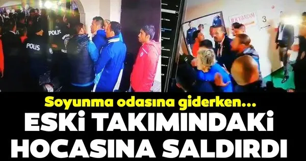 Erzurumsporlu Murat Uçar, eski teknik direktörü Altınordulu Hüseyin Eroğlu'na saldırdı!