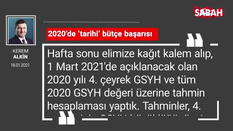 Kerem Alkin | 2020’de ‘tarihi’ bütçe başarısı