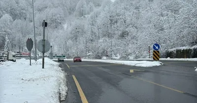 Bolu Dağında kar görsel şölen oluşturdu