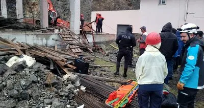 Trabzon’da inşaatın çatısı çöktü: 3 kişi kurtarıldı, enkaz altında kaldığı iddia edilen bir işçi aranıyor #trabzon