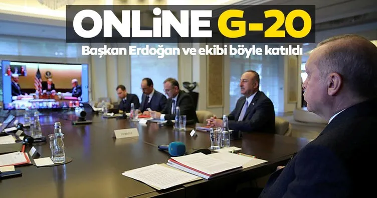 Başkan Erdoğan, video konferansla G20 Liderler Zirvesi'ne katıldı