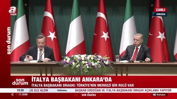 Son Dakika: Başkan Erdoğan ve İtalya Başbakanı Draghi’den ortak açıklama | Video