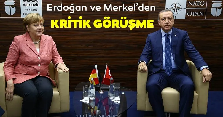 Son dakika: Başkan Erdoğan Merkel ile görüştü