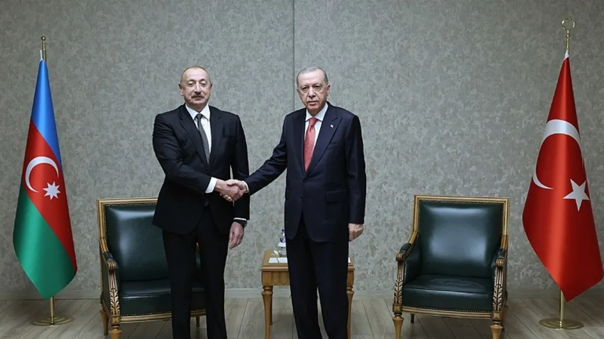 Azerbaycan Cumhurbaşkanı Aliyev deprem konutları teslim töreninde konuşuyor